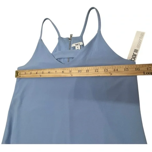 Bar III V-neck Halter Top - Light Blue - Size XS - Picture 7 of 9